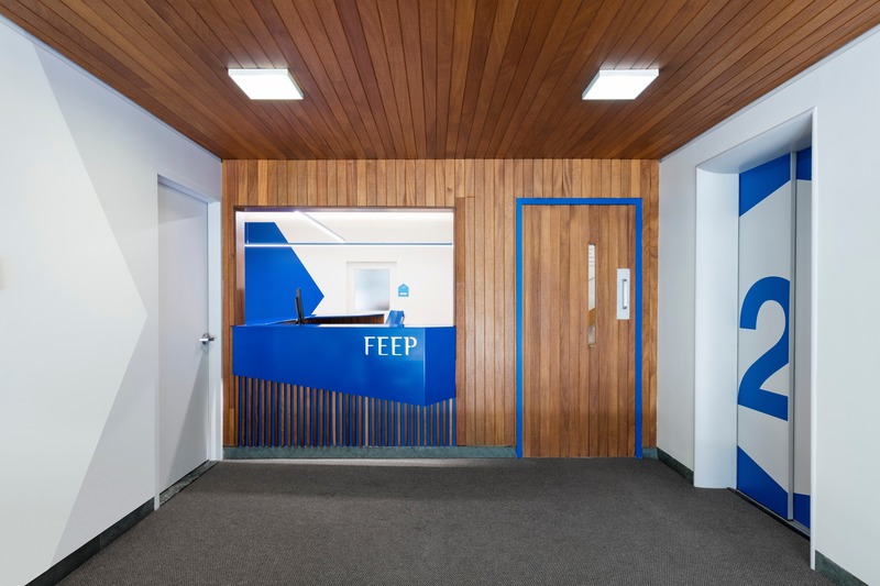 Press kit | 1299-04 - Press release | A bold transformation, a professional and innovative environment - Taktik design - Institutional Architecture -         <p class="">Reception Desk</p> - Photo credit: Maxime Brouillet