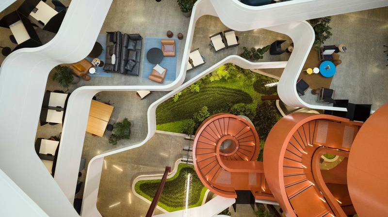 Dossier de presse | 1080-29 - Communiqué de presse | INSIDE 2019 Shortlist Reveals most Insta-friendly Designs - INSIDE: World Festival of Interiors - Concours - B/Hive, Smales Farm by BVN in association with Jasmax - Crédit photo : John Gollings