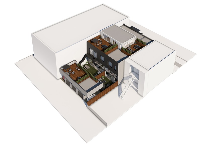 Dossier de presse | 3946-01 - Communiqué de presse | Le Castor Des Érables - Parkhouse - Design d’intérieur résidentiel - Vue aérienne du projet - Crédit photo : Parkhouse