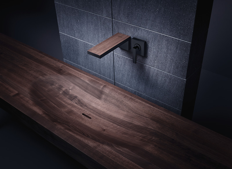 Dossier de presse | 2704-08 - Communiqué de presse | It’s time for more colour in the bathroom! - German Sanitary Industry Association / Vereinigung Deutsche Sanitärwirtschaft e.V. [VDS] - Évènement + Exposition - <p>Trend No. 2: Brown - AXOR MyEdition fitting line</p><p><br></p><p>The clear, straightforward design of the AXOR MyEdition fittings line provides customers with a stage for expressing their own personality and creativity. The fittings consist of two parts: the body and the plate. That opens up new scope in terms of brown shades for the washbasin and a cosier feel for the bathroom. </p> - Crédit photo : Axor