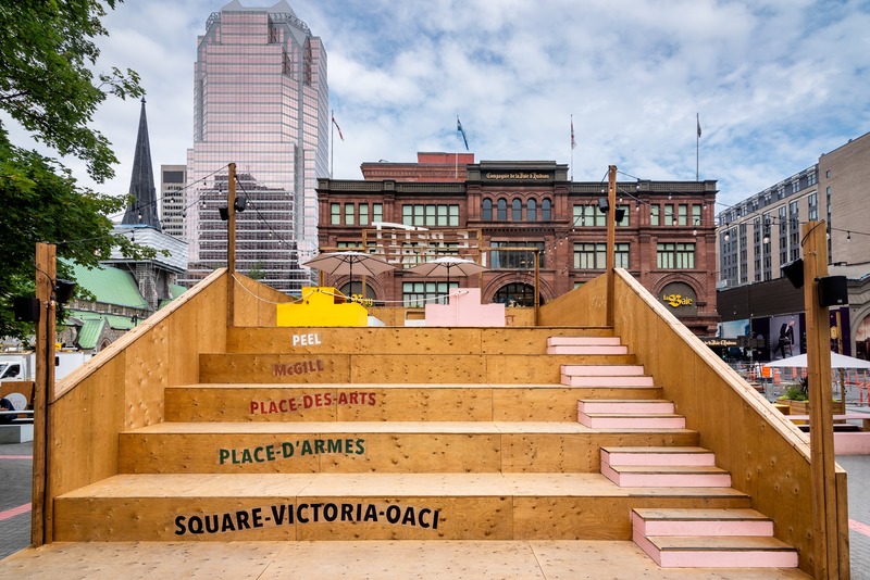 Dossier de presse | 3941-01 - Communiqué de presse | Le Petit Montréal au Square Phillips - Îlot 84, Destination Centre-Ville - Design urbain - Crédit photo : Loïc Romer