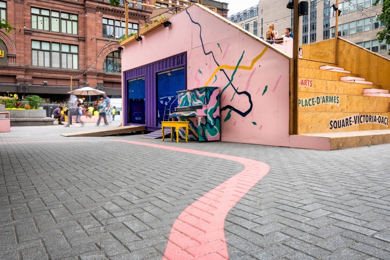 Dossier de presse | 3941-01 - Communiqué de presse | Le Petit Montréal au Square Phillips - Îlot 84, Destination Centre-Ville - Design urbain - Crédit photo : Loïc Romer
