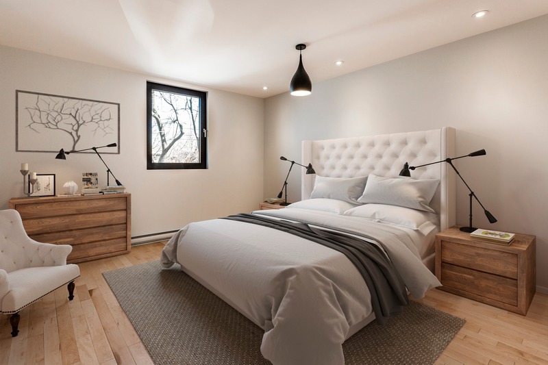 Dossier de presse | 3946-01 - Communiqué de presse | Le Castor Des Érables - Parkhouse - Design d’intérieur résidentiel -  Penthouse - Chambre  - Crédit photo : Parkhouse/Bardagi