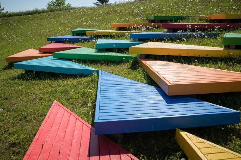 Press kit | 837-33 - Press release | The International Garden Festival Celebrates its 20th Edition - Playgrounds - International Garden Festival | Reford Gardens - Landscape Architecture - Ici et ailleurs<br>José Luis Torres<br>– Montmagny (Québec) Canada  - Photo credit: Martin Bond