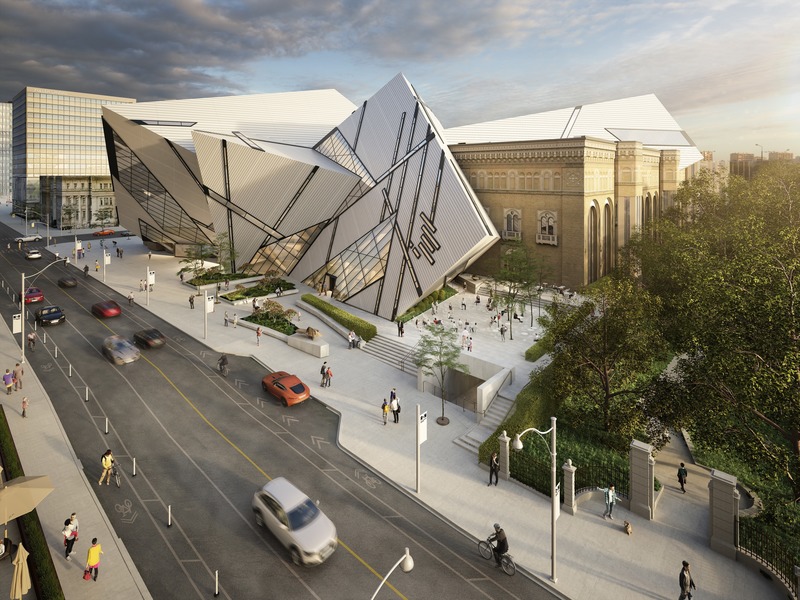 Press kit | 907-09 - Press release | ROM Welcome Project - Hariri Pontarini Architects - Institutional Architecture - The ROM Welcome Project aerial render. - Photo credit: Hariri Pontarini Architects