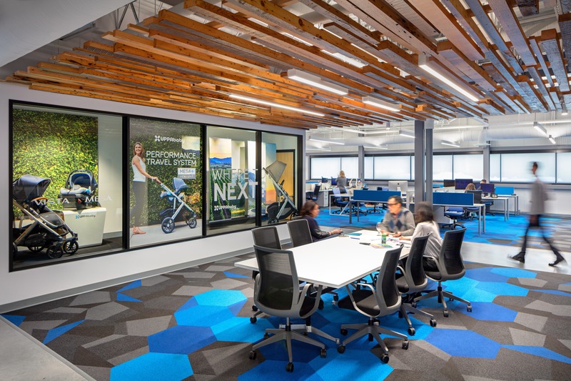 Press kit | 2757-11 - Press release | Bergmeyer Establishes West Coast Base in Los Angeles - Bergmeyer - Commercial Architecture -   UPPAbaby Headquarters (Rockland, MA)   - Photo credit:  Flagship Photo / Gustav Hoiland 
