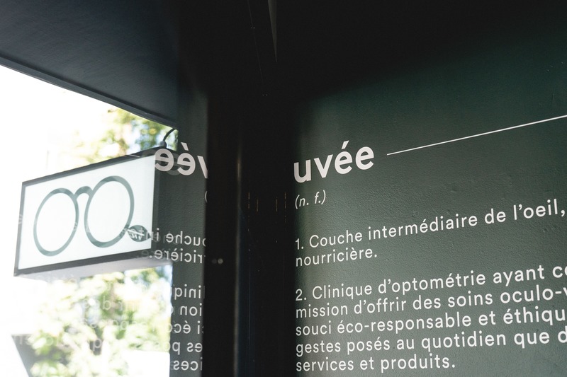 Press kit | 3216-01 - Press release | Uvée: eco-responsible optometry clinic - CATHERINE CATHERINE - Commercial Interior Design - Photo credit: Raphaël Thibodeau