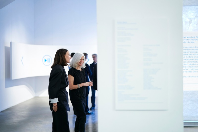 Press kit | 1799-04 - Press release | Architecture of Resonance - Ferrier Marchetti Studio - Event + Exhibition -  ENTRE-DEUX_Opening_CENTRE DE DESIGN DE L'UQAM_2019 with Pauline Marchetti, architect and partner, Ferrier Marchetti Studio and Louise Pelletier, director at Centre de design de l’UQÀM - Photo credit: Benoit Rousseau