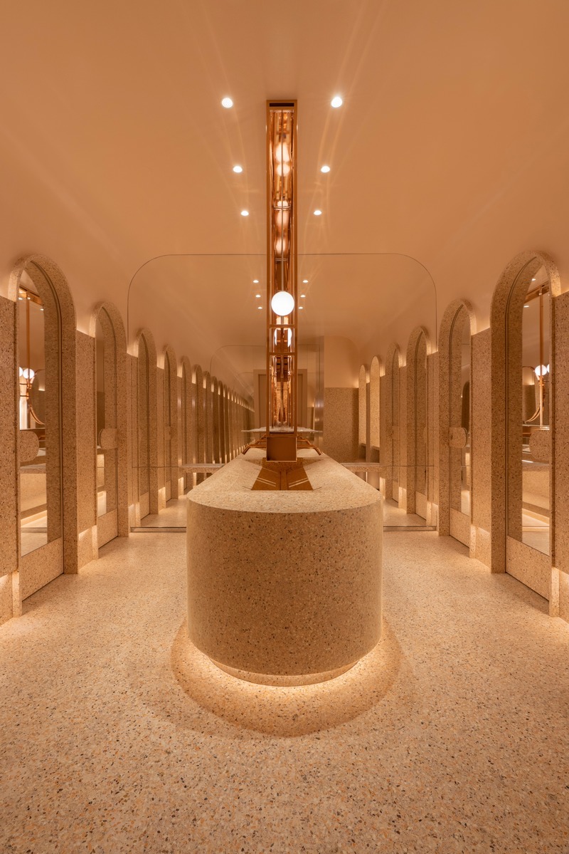 Press kit | 1301-01 - Press release | New MARCUS restaurant at Four Seasons Hotel Montreal - Atelier Zébulon Perron - Commercial Interior Design - Women's washroom - Photo credit: Olivier Blouin