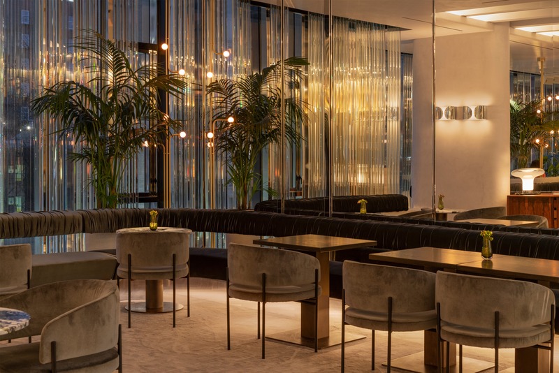 Press kit | 1301-01 - Press release | New MARCUS restaurant at Four Seasons Hotel Montreal - Atelier Zébulon Perron - Commercial Interior Design - Lounge - Photo credit: Olivier Blouin