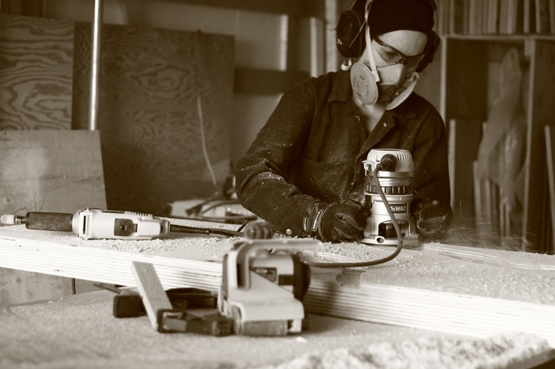 Dossier de presse | 746-05 - Communiqué de presse | Affluents - Yechel Gagnon - Art - Yechel Gagnon dans son atelier<br style=""> - Crédit photo : Cléo Binette<br style="">