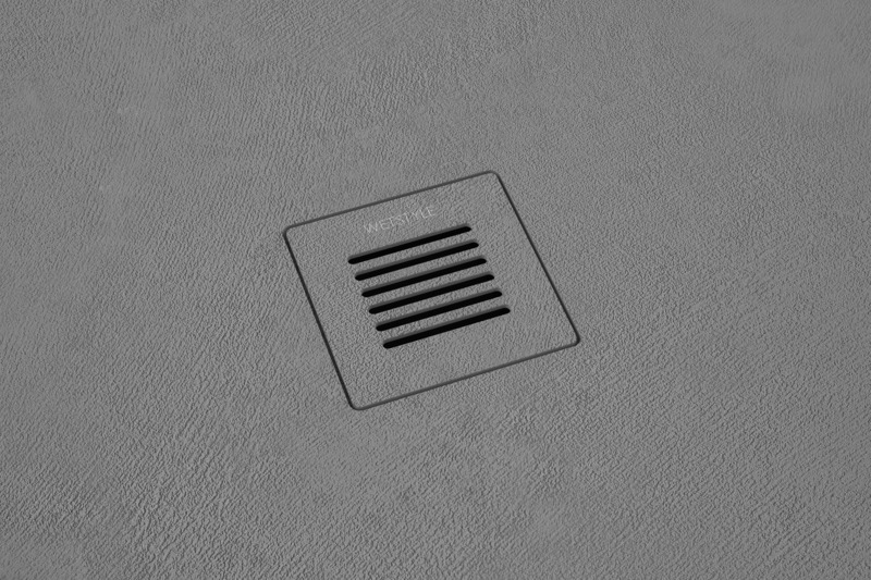 Press kit | 2342-07 - Press release | FEEL the difference: WETSTYLE’s collection of customizable shower bases lay textured luxury at your feet - WETSTYLE - Industrial Design -  Shower Base FEEL - Grey Concrete  - Photo credit: WETSTYLE