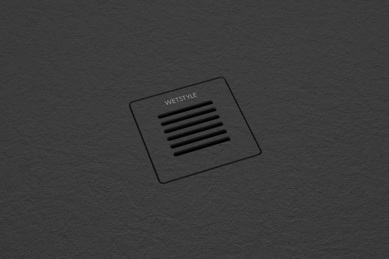 Press kit | 2342-07 - Press release | FEEL the difference: WETSTYLE’s collection of customizable shower bases lay textured luxury at your feet - WETSTYLE - Industrial Design -  Shower Base FEEL - Black Slate  - Photo credit: WETSTYLE