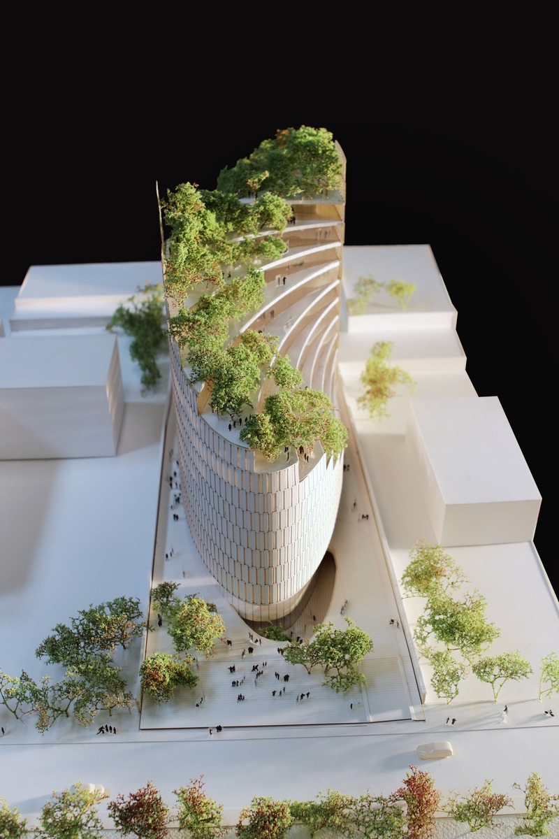Dossier de presse | 4004-01 - Communiqué de presse | MET Tirana Residential Building - Mario Cucinella Architects - Architecture résidentielle -  MET Tirana, Model   - Crédit photo : MC A