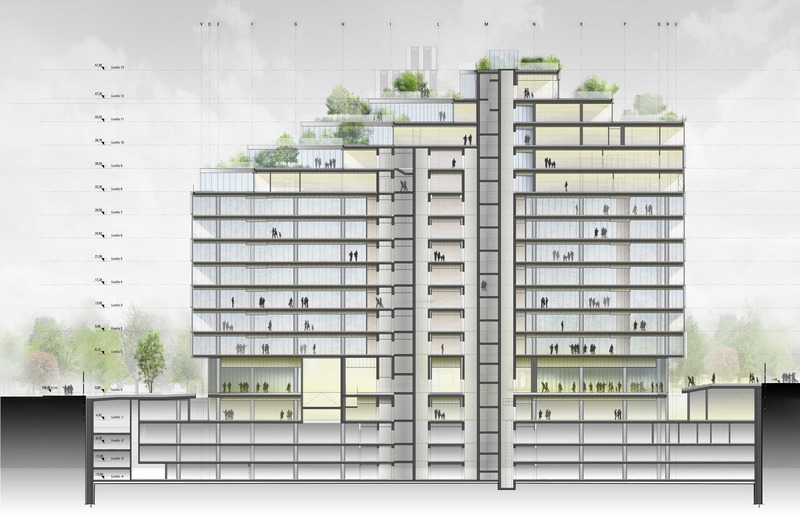 Dossier de presse | 4004-01 - Communiqué de presse | MET Tirana Residential Building - Mario Cucinella Architects - Architecture résidentielle -  MET Tirana, Section  - Crédit photo : MC A