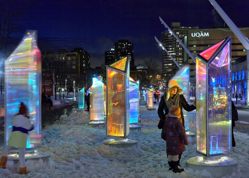 Press kit | 583-21 - Press release | Luminothérapie: 10 Years of Winter Creativity in the Quartier des Spectacles - Quartier des Spectacles Partnership - Event + Exhibition - Prismatica, by RAW Design, in collaboration with ATOMIC3 - Photo credit: James Brittain