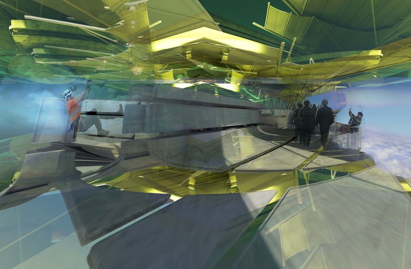 Press kit | 2121-13 - Press release | Piezoelectric pendulum bridge - Margot Krasojević Architects - Landscape Architecture - Inertia bridge Piezoelectric canopy dynamics - Photo credit: Margot Krasojević