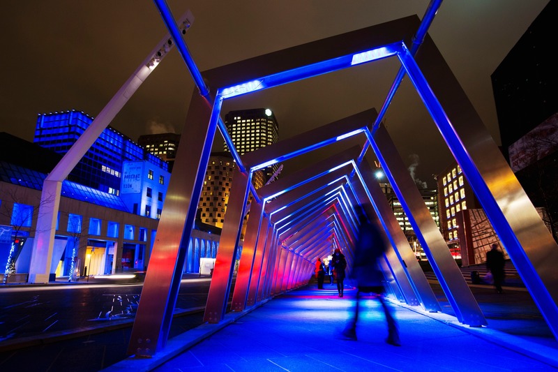 Press kit | 583-21 - Press release | Luminothérapie: 10 Years of Winter Creativity in the Quartier des Spectacles - Quartier des Spectacles Partnership - Event + Exhibition -  <p class="">Iceberg, by ATOMIC3 and Appareil Architecture      </p>  - Photo credit: Martine Doyon<br>