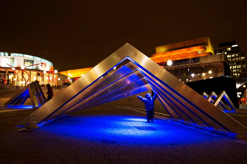 Press kit | 583-21 - Press release | Luminothérapie: 10 Years of Winter Creativity in the Quartier des Spectacles - Quartier des Spectacles Partnership - Event + Exhibition - <p class="" style="">Iceberg by ATOMIC3 and Appareil Architecture      </p> - Photo credit: Martine Doyon<br>