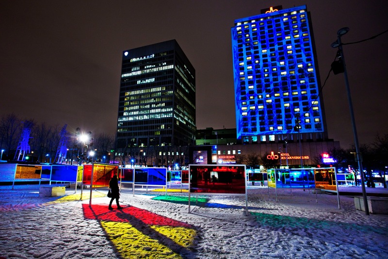 Press kit | 583-21 - Press release | Luminothérapie: 10 Years of Winter Creativity in the Quartier des Spectacles - Quartier des Spectacles Partnership - Event + Exhibition -  ÉCLATS DE VERRE, by ATOMIC3, Éric Gautron, Michel Granger  - Photo credit: Martine Doyon<br>