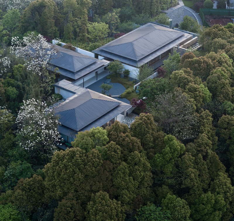 Dossier de presse | 4181-01 - Communiqué de presse | Greentown Yiwu Peach Blossom Land Living Experience Centre - Hangzhou 9M Architectural Design Co., Ltd. - Évènement + Exposition - Aerial View - Crédit photo : Li Yao