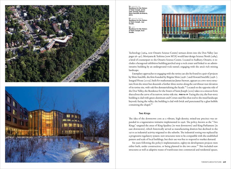 Dossier de presse | 4211-01 - Communiqué de presse | Canadian Modern Architecture, 1967 to the Present - Princeton Architectural Press / Canadian Architect - Édition -  <p class="">Canadian Modern Architecture, 1967 to the present (Princeton Architectural Press and Canadian Architect, 2019). Residence for the Sisters of St. Joseph, Toronto, Ontario. Shim-Sutcliffe, 2013.</p>  - Crédit photo :  <p class="">En haut, à gauche: Positive Imaging Photography, avec permission de Shim-Sutcliffe Architects; En bas à gauche et en haut, à droite: Bob Gundu, avec permission de Shim-Sutcliffe Architects</p> 