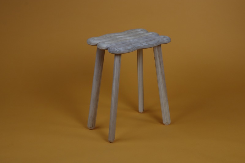 Dossier de presse | 2704-10 - Communiqué de presse | Pure Talents Contest 2020: 20 ideas for the lifestyles of tomorrow - imm cologne 2020, Koelnmesse GmbH - Évènement + Exposition - <p>Udon Stool by Anton Mikkonen</p><p><br></p><p>The Udon Stool is made of solid ash wood and has unique aesthetics acquired with a 2D CNC machine. The clever use of the router bit enables the distinctive shape of both the seat and the legs. The stool is constructed from a total of five pieces, which are cut out with a CNC machine, resulting in a highly efficient manufacturing process. The stool aims to create a sense of playfulness using traditional materials and modern manufacturing techniques.</p> - Crédit photo : Anton Mikkonen; Koelnmesse
