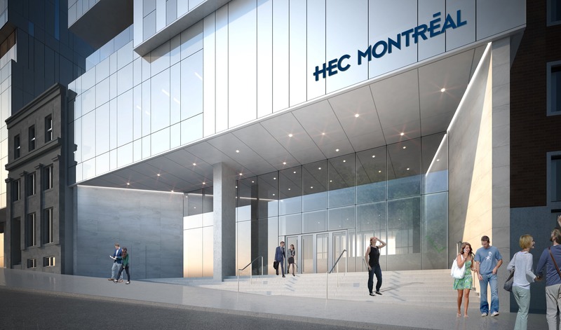 Press kit | 952-25 - Press release | A New Downtown Building for HEC Montréal - Provencher_Roy - Institutional Architecture - Beaver Hall Hill Entrance - Photo credit: Provencher_Roy