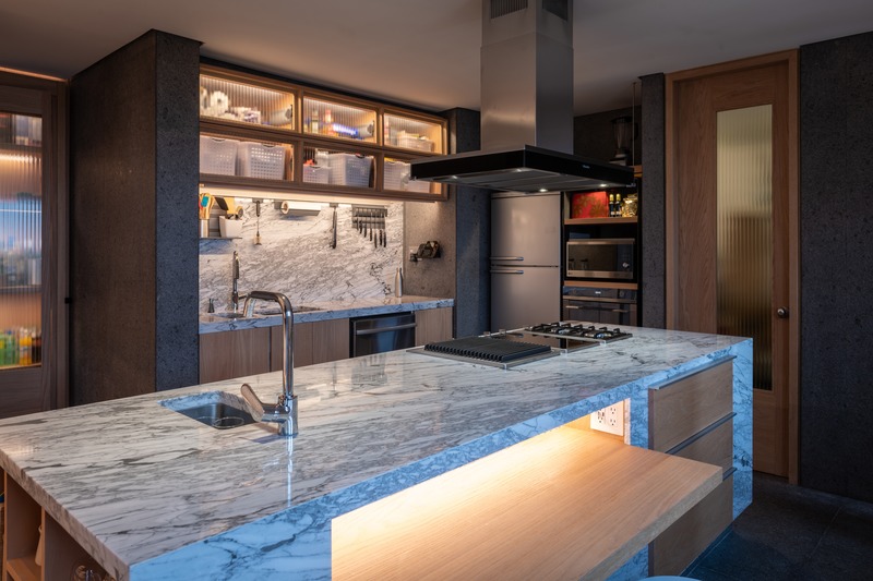 Dossier de presse | 4176-03 - Communiqué de presse | ‘Antigua’ High-Rise Apartment in Mexico City - estereotomia - Architecture résidentielle - Kitchen - Crédit photo : Jaime Navarro