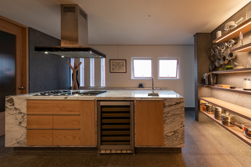 Dossier de presse | 4176-03 - Communiqué de presse | ‘Antigua’ High-Rise Apartment in Mexico City - estereotomia - Architecture résidentielle - Kitchen - Crédit photo : Jaime Navarro