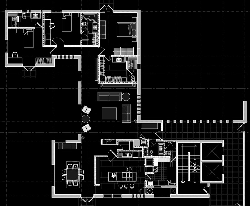 Dossier de presse | 4176-03 - Communiqué de presse | ‘Antigua’ High-Rise Apartment in Mexico City - estereotomia - Architecture résidentielle - Floor Plan - Crédit photo : Alejandro de la Vega Zulueta