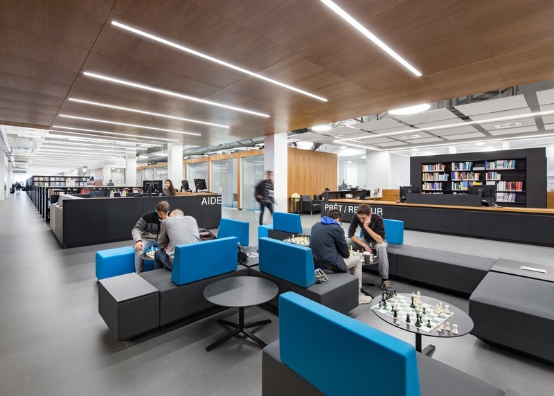 Dossier de presse | 673-22 - Communiqué de presse | Et les lauréats sont ! GRANDS PRIX DU DESIGN 13e édition - Agence PID - Concours - <p style="">Grand prix établissement institutionnel	</p><p style=""><br style="">Bibliothèque de l'ÉTS	<br>CGA architectes	<br style=""></p> - Crédit photo :  Stephane Brugger