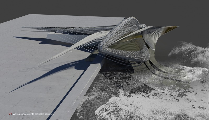 Press kit | 2121-14 - Press release | Hydroelectric sculpture gallery - Margot Krasojević Architecture - Industrial Architecture - Oscillating water column wave pressure Wells turbine - Photo credit: Margot Krasojević