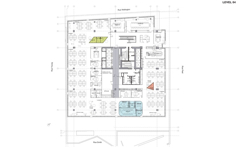 Press kit | 1317-10 - Press release | Familiar surroundings: ACDF brings Autodesk 3D concepts to life - ACDF Architecture - Commercial Interior Design - Floor Plan - Level 4 - Photo credit: ACDF Architecture