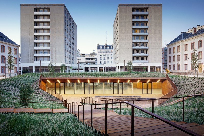 Dossier de presse | 3713-01 - Communiqué de presse | Université de Droit-Paris I, restructuration de la caserne Lourcine, Paris (13e) - ChartierDalix - Architecture institutionnelle - Crédit photo : Takuji Shimmura