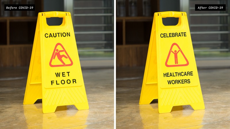 Press kit | 1456-10 - Press release | Street Signs For A Socially Distant Era - CannonDesign - Graphic Design - Photo credit: Dylan Coonrad, Creative Director of CannonDesign