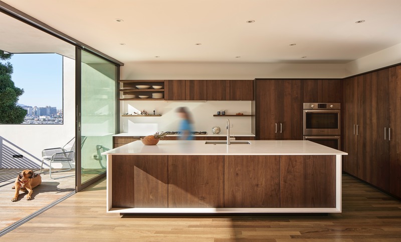 Dossier de presse | 1891-05 - Communiqué de presse | House on Hillside - Terry & Terry Architecture - Architecture résidentielle - detail of kitchen - Crédit photo : Bruce Damonte