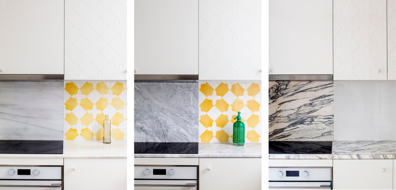 Dossier de presse | 4477-01 - Communiqué de presse | Vallirana 47. Hybrid superposition - vora - Design d’intérieur résidentiel - Gradient of color and material depending on floor level. Kitchens.  - Crédit photo : Adrià Goula