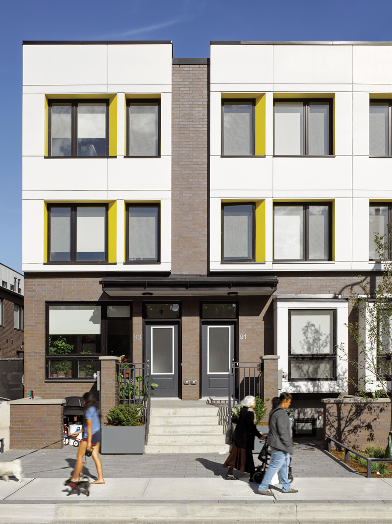 Dossier de presse | 1020-12 - Communiqué de presse | L’IRAC annonce le lauréat du Prix de l’architecte de la relève 2020 - L'Institut royal d'architecture du Canada - Concours - Maisons en rangée d'Alexandra Park, élévation - Crédit photo : Ben Rahn / A-Frame