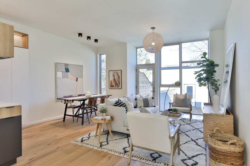 Press kit | 2344-02 - Press release | Two Intertwined Homes - Efficient, Sustainable and Healthy Urban Living - baukultur/ca - Residential Architecture - Main Floor, Unit B<br style=""> - Photo credit: Michael Peart