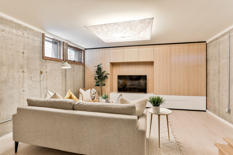 Press kit | 2344-02 - Press release | Two Intertwined Homes - Efficient, Sustainable and Healthy Urban Living - baukultur/ca - Residential Architecture - Lower Level, Unit A <br style=""> - Photo credit: Michael Peart