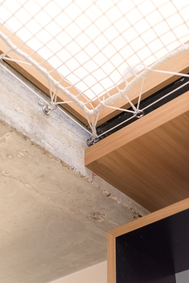 Dossier de presse | 2180-04 - Communiqué de presse | Autour du filet - Martins | Afonso atelier de design & l'atelier miel - Design d’intérieur résidentiel - Détail filet<br> - Crédit photo : Mickaël Martins Afonso