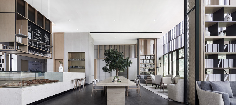 Press kit | 3768-01 - Press release | Yueshan Mansion, Serene Existence in Urban Forest - H DESIGN & EVERBON GROUP - Real Estate - Entrance reception hall - Photo credit: <p class="">Xiahou Quansheng</p>