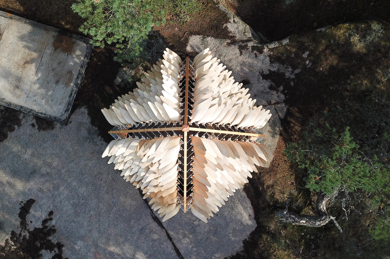 Press kit | 2807-01 - Press release | NEON’s “Shiver House” is re-imagined in wood to celebrate its five year anniversary - NEON - Art - Shiver House from above - Photo credit: NEON