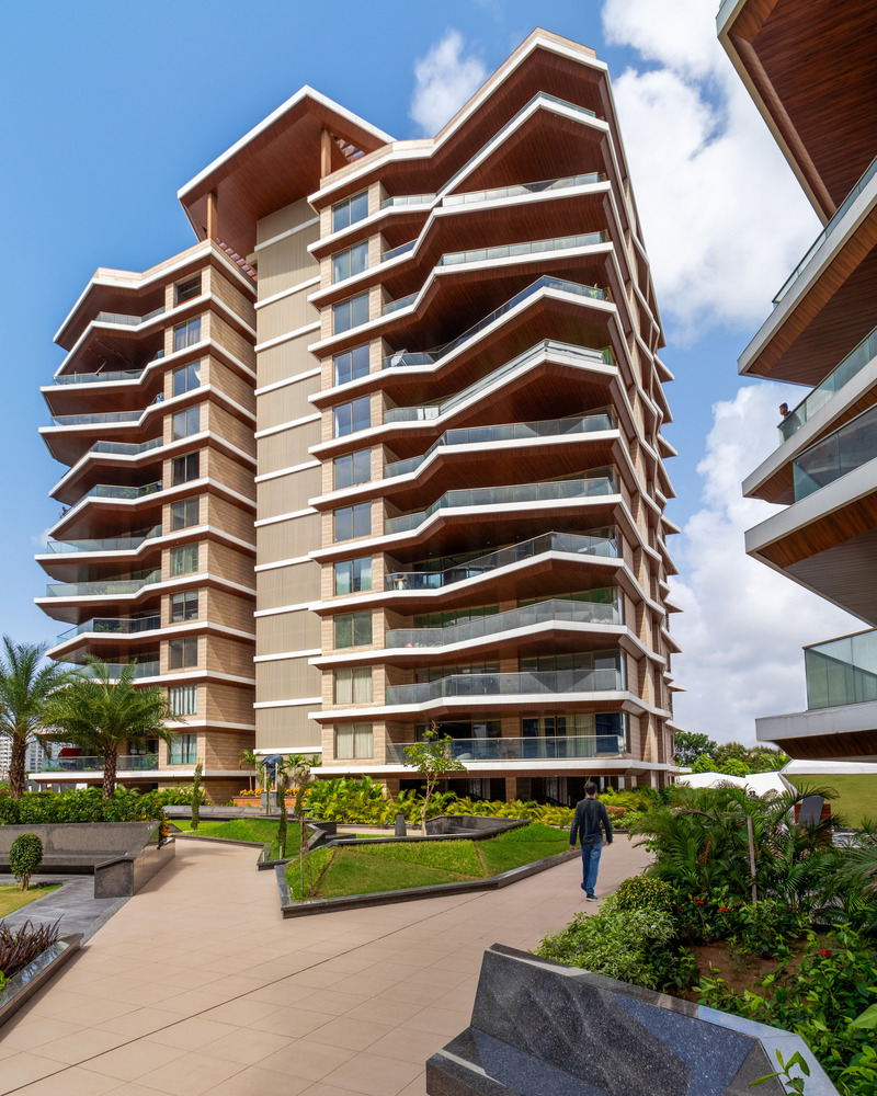 Dossier de presse | 1432-09 - Communiqué de presse | EXCELLENSEAA 126 by Happy Homes - Sanjay Puri Architects - Architecture résidentielle -  View from the North West  - Crédit photo : Mr.Abhishek Shah