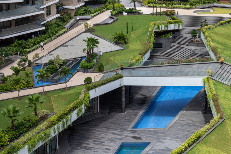 Dossier de presse | 1432-09 - Communiqué de presse | EXCELLENSEAA 126 by Happy Homes - Sanjay Puri Architects - Architecture résidentielle - <p>70% of the plot is landscaped</p> - Crédit photo : Mr.Abhishek Shah