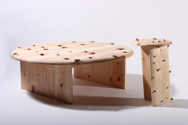 Dossier de presse | 2704-12 - Communiqué de presse | Call for entries for the Pure Talents Contest 2021 of the imm cologne - imm cologne/LivingKitchen 2021, Koelnmesse GmbH - Concours - The second special mention of the Pure Talents Contest jury 2020 went to According to the Grain, an item of seating furniture honouring the materiality of wood, designed by Sho Ota (Japan). The harder branches of the wood are revealed by sandblasting the softer parts, which, despite the protruding branch rudiments, results in an on the whole soft surface. - Crédit photo : Sho Ota; Koelnmesse