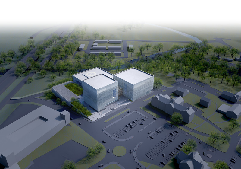 Press kit | 1456-15 - Press release | Philadelphia Neurologic Institute Will Be Department-Less Health Building that Redefines Patient Care - Yazdani Studio of CannonDesign - Commercial Architecture -   Philadelphia Neurologic Aerial   - Photo credit: Yazdani Studio of CannonDesign