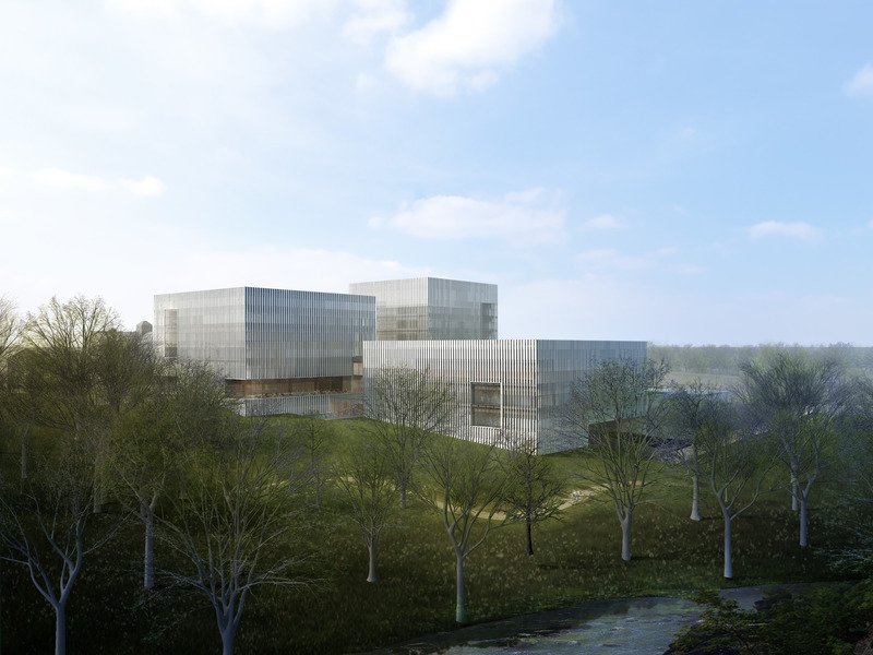 Press kit | 1456-15 - Press release | Philadelphia Neurologic Institute Will Be Department-Less Health Building that Redefines Patient Care - Yazdani Studio of CannonDesign - Commercial Architecture -   Philadelphia Neurologic Institute from nearby creek   - Photo credit: Yazdani Studio of CannonDesign