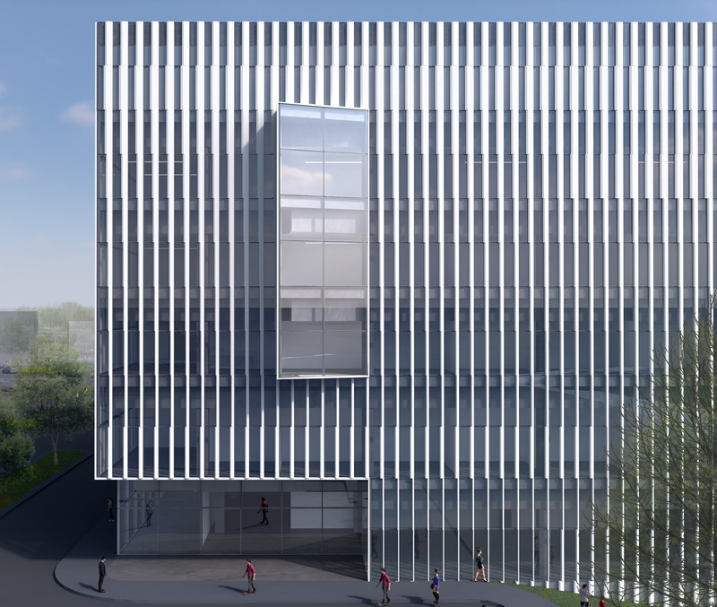 Press kit | 1456-15 - Press release | Philadelphia Neurologic Institute Will Be Department-Less Health Building that Redefines Patient Care - Yazdani Studio of CannonDesign - Commercial Architecture -   Philadelphia Neurologic Institute Facade   - Photo credit: Yazdani Studio of CannonDesign